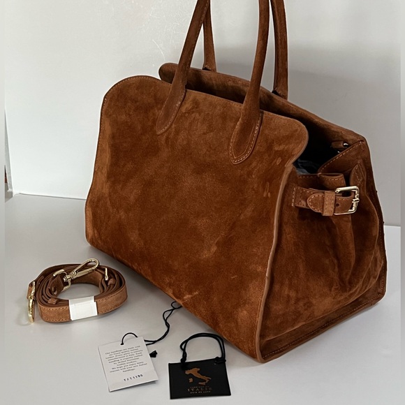 Claudia Firenze Italy Suede Leather Margaux Bag - Picture 16 of 16